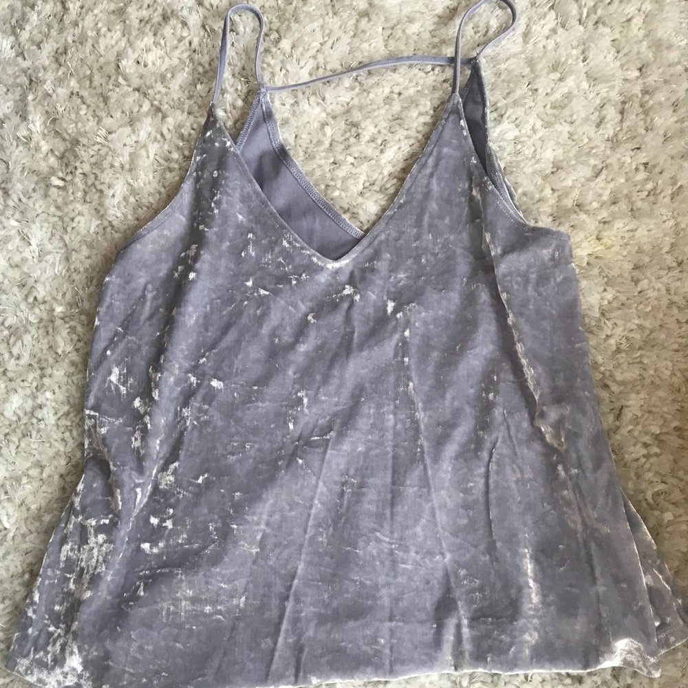 light purple velvet tank from american eagle